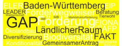 Wortwolke aus verschiedenen Begriffen zum Thema Förderung; Bild LEL